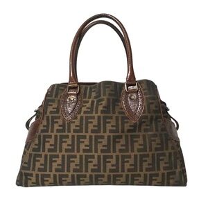 Authentic Fendi Zucca Monogram Shoulder Bag